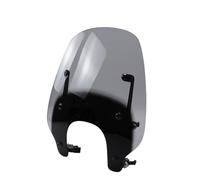 motorcycle windshield For Harley Nightster RH975 2022 2023- Motorcycle Windshield Windscreen Wind Deflector Airflow Screen Visor Fairing RH-975 windscreen double bubble(Heightened Gray+Black Stand)
