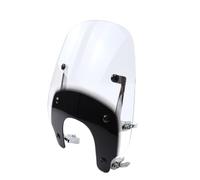 motorcycle windshield For Harley Nightster RH975 2022 2023- Motorcycle Windshield Windscreen Wind Deflector Airflow Screen Visor Fairing RH-975 windscreen double bubble(Heightened Clear+Electroplated)