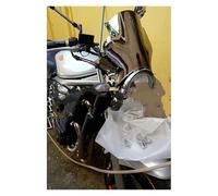 Motorcycle Windshield For Kawasaki For ZRX1100 For ZRX1200 For ZRX400 ZR7 ZR750 ZR550 ER5 For Balius For Street Bike Motorcycle Windshield Motorbike Wind Deflector(B-Chrome)