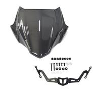 Motorcycle Windshield For MT-03 MT03 2020-2024 MT 03 MT25 MT-25 Motorcycle Sports Touring Windshield Windscreen Extention Kit Wind Deflector Motorcycle Wind Screen(Dark gray)