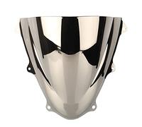 Motorcycle Windshield For Suzuki For GSXR600 For GSXR750 K11 2011 2012 2013 2014 2015 2016 2017 2018 Motor Windscreen Double Bubble Flyscreen Wind Fairing(Silver)