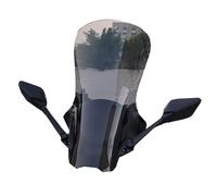 motorcycle windshield For Yamaha Avenue 125 Motorcycle Modified Thickened Windshield Rearview Mirror Moves Forward Wind Screen Deflector windscreen double bubble(Brwon 70cm high+rearview mirror)
