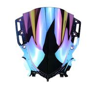 Motorcycle Windshield For YZF R15 V4.0 2021 2022 2023 For YZFR15 M V4 R15M 2024 R125 Windscreen Screen Double Bubble Windshield Motorcycle Wind Deflector(Iruidium)