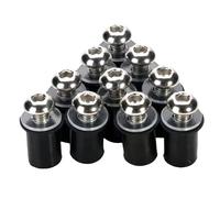 Motorcycle Windshield M5*16 5mm Motorcycle Screws Windshield Bolts Fairing Mountings Kits For Honda CBR 600 F4i CBR1000RR CB400 VFR800(Silver)