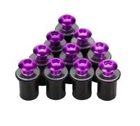 Motorcycle Windshield M5*16 5mm Motorcycle Screws Windshield Bolts Fairing Mountings Kits For Honda CBR 600 F4i CBR1000RR CB400 VFR800(Purple)