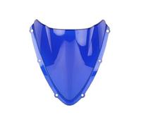 motorcycle windshield protector For S&UZUKI For GSX-R 600 750 K8 2008-2010 Windshield Double Bubble WindScreen Motorcycle Accessories Fairing LOCKMEIHUA(Blue)