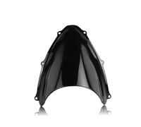 motorcycle windshield protector For S&UZUKI For GSXR600 GSXR750 K6 2006-2007 Windshield Windscreen Smoke Double BubbleWind Shield LOCKMEIHUA(Black)