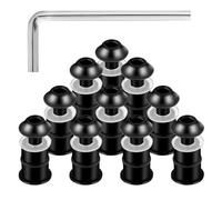 Motorcycle Windshield Screws Kit 10PCS - M5x16mm Aluminum Windscreen Bolts & Well Nuts with Wrench, Compatible with Yamaha Honda Kawasaki Suzuki Universal Motorbike Windscreen Bolts Replacement