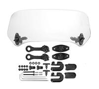 Motorcycle Windshield Spoiler, Clip On Windshield Extension Spoiler, Adjustable Windscreen Air Deflector (Grey)