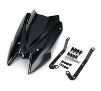 Motorcycle Windshield Spoiler For Kawasaki For Z650 2020-2025 Front Wind Deflectors Shield Screen Spoiler Fairing Protector Extension Deflectors(Black)