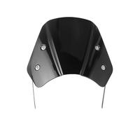 Motorcycle Windshield Universal Motorcycle 5-7 In Windshield Retro Motorbike Wind Deflector Modification Accessories WindScreen Visor(Black)