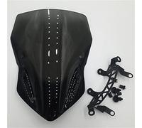 Motorcycle Windshield Windscreen Adjustable Bracket Airflow Wind Screen For K&awasaki Z900 Z 900 2017 2018 2019 Motorbike Brake Cable(Black)