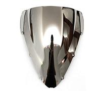 motorcycle windshield Windscreen Compatible with Honda CBR600 2001-2007 Double Bubble Motorcycle CBR 600 F4i 01 02 03 04 05 06 07 Windshield Wind Deflectors (Color : Sliver)