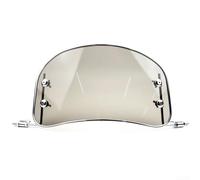 Motorcycle Windshield Windscreen Deflector Spoiler ABS Fit Clear Smoked Long Round(Round smoked)