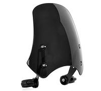 Motorcycle Windshield Windscreen Wind Deflectors Flyscreen Parebrise Visor Protector with Bracket Universal for Ha-rley Dyna Iron 883 Softail Sportster 883 Street Bob (Smoke)