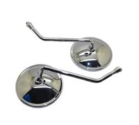 Motorcycle Wing Mirror 1 Pair 10mm Silver Universal Round Motorcycle Side Mirrors Motorbike Rearview Mirror Upgrade Accessorie Rearview Mirror Accessories