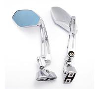 Motorcycle Wing Mirror Black Chrome Motorcycle Rear Mirror Aluminum Alloy Sportbike Side Mirror For Ya&ma&ha For 600 600R R1 R6 R6S(2)