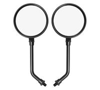 Motorcycle Wing Mirror Compatible With Suzuki 10mm Universal Motorcycle Black Chrome Round Rearview Mirrors Rear View Side Mirrors Motorbike Rearview Mirror Accessories