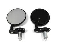 Motorcycle Wing Mirror Motorcycle Rear View Mirrors For Cafe For Racer 2023 CAR Round Handle Bar End Foldable Motorbike Side 7/8" Rearview(Black)