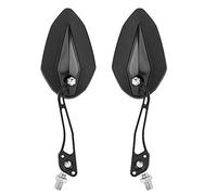 Motorcycle Wing Mirrors, 1 Pair Universal Motorcycle Rearview Mirrors Motorbike Side Mirrors Motorcycle Handlebar Rear View Side Mirrors 10mm 8mm(Black) Motorcycle Mirror