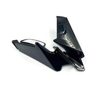 Motorcycle Winglet For CBR 650R 300R 500R 600R 250R 650F For VFR 400 Motorcycle Rearview Wind Wing Adjustable Spoiler Fairing With Rear View Mi Side Winglet(Bright Black)
