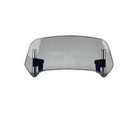 Motorcycle Winglet Universal Motorcycle Windshield Extension Adjustable Spoiler Clamp-On Windscreen Deflector Moto Parts(Style B-Gray)