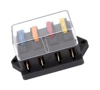 Motorcycle Wiring Circuit Holder Transparent Lid 4 Way Distribution Box Included Inserts Auxiliary Light Navigation Port Pump Routing Small Vehicle Power Manager