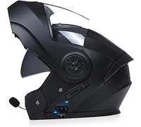 Motorcycle with Bluetooth Modular ECE Approved Helmet Full Face Flip Up Motorbike Helmet with Anti-Fog Dual Visor Crash Helmets Built-in Dual Speaker Microphone for Adult Men Women