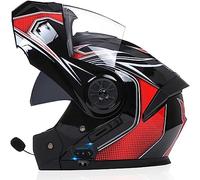 Motorcycle with Bluetooth Modular ECE Approved Helmet Full Face Flip Up Motorbike Helmet with Anti-Fog Dual Visor Crash Helmets Built-in Dual Speaker Microphone for Adult Men Women