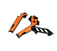 Motorcycle X Grip Frame Protection Guard Cover Compatible With EXC125 EXC200 EXC250 EXC300 EXC380 2012 2016 Dirt Bike MX Motocross Models(Orange black)