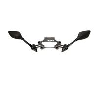 Motorcycle XMAX300 Rear View Mirrors Front Fixed Phone Bracket Rearview Holder for XMAX250 Xmax 300 X-MAX 250 125 400(Black)