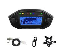 MotorcycleDigital Speedometer Tachometer Instrument Dashboard Panel Motorcycle Display 10000RPM For 2-4 Cylinder 7 Colors(With 2 bracket A)