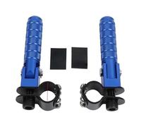 Motorcycles Bicycle Electric Moto 22-26/30-34mm Aluminum Motorcycle Part Universal Clamp Pedals Folded Footrest Footpeg Motorbike Foot Pegs(Small blue)