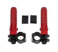 Motorcycles Bicycle Electric Moto 22-26/30-34mm Aluminum Motorcycle Part Universal Clamp Pedals Folded Footrest Footpeg Motorbike Foot Pegs(Small red)
