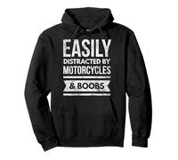 Motorcycles & Boobs Funny Rally Biker Motocross & Road Pullover Hoodie