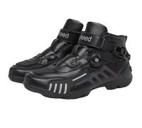 Motorcycles Riding Shoes,Men's and Women's Off Road Motorcycles Boots,Racing Boots,Wear Resistant and Non Slip Patches,Rubber Soles,for Outdoor Riding Off Road Travel Black Silver
