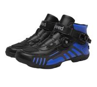 Motorcycles Riding Shoes,Men's and Women's Off Road Motorcycles Boots,Racing Boots,Wear Resistant and Non Slip Patches,Rubber Soles,for Outdoor Riding Off Road Travel Black Blue