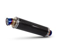 Motorcycles stainless steel tailpipe EXHAUST MUFFLER 51mm Compatible with S1000RR(Curled edge and blue ends)