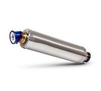 Motorcycles stainless steel tailpipe EXHAUST MUFFLER 51mm Compatible with S1000RR(Silver blue ends)