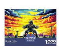 Motorcycles Under The Moonlight 1000 Piece Impossible Puzzle for Adults - Challenging Jigsaw Puzzles, Family Activity & Mind Game Gift 38x26cm/1000pcs