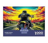 Motorcycles Under The Moonlight 1000 Piece Impossible Puzzle for Adults - Challenging Jigsaw Puzzles, Family Activity & Mind Game Gift 70x50cm/1000pcs