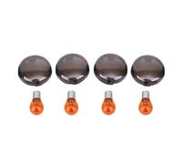 MotorcycleTurn Signal Lights Motorcycle 4X Smoke Signal Lens And Bulb Kit Case For Ha&rley Sportster XL883 XL1200 X48 72 For Dyna V-Rod VRod
