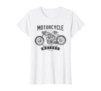 Motorcycling Biker Vintage Retro California Motorcycle Value Graphic T-Shirt, Women, White, M