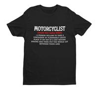 Motorcyclist Dictionary Definition - Biker - Funny Graphic Men's T-Shirt - Casual Printed Tee - Great Gift for Dad, Husband or Brother - Black - 6XL