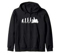 Motorcyclist Hot Biker Evolution Motorcycle Women Zip Hoodie