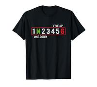Motorcyclist Racing Motorcycle Gear Shift One Down Five Up T-Shirt