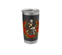 Motorcyclist Skeleton Stainless Steel Insulated Tumbler