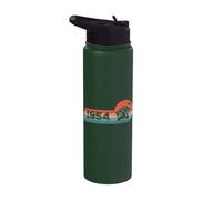 Motorcyclists Motorbiker Born 1954 Birthday Motorcycle Stainless Steel Insulated Water Bottle