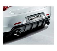 Motordrome Rear bumper skirt (Diffuser) compatible with Alfa Romeo Giulietta 2010- (Double exhaust left+right) (ABS)