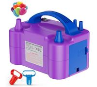 Motorenbau Electric Balloon Pump, Portable Dual Nozzle Electric Balloon Air Inflator for Party Decoration, 110V 600W Balloon Blower Pump Inflation-Purple